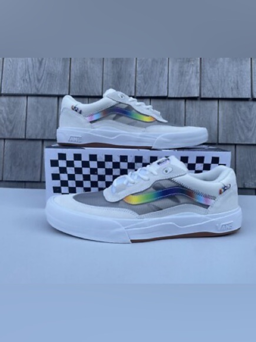 Vans Men's Wayvee 2Gether As Ourselves White Suede Skate Shoes VN0A5JIAE4E